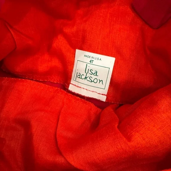 Vintage Girl’s Corduroy Red Flower Appliqué Overall Jumpsuit Romper - Picture 2 of 7